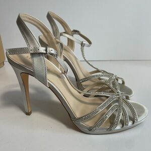 Le Chateau Silver  Studded Strappy Heel